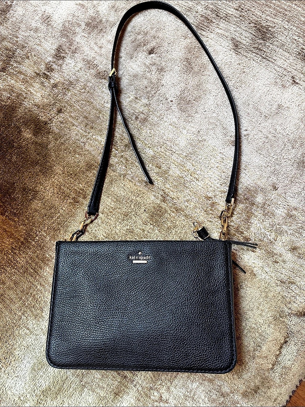 KATE SPADE Ivy Street Amy Crossbody Black Leather Bag